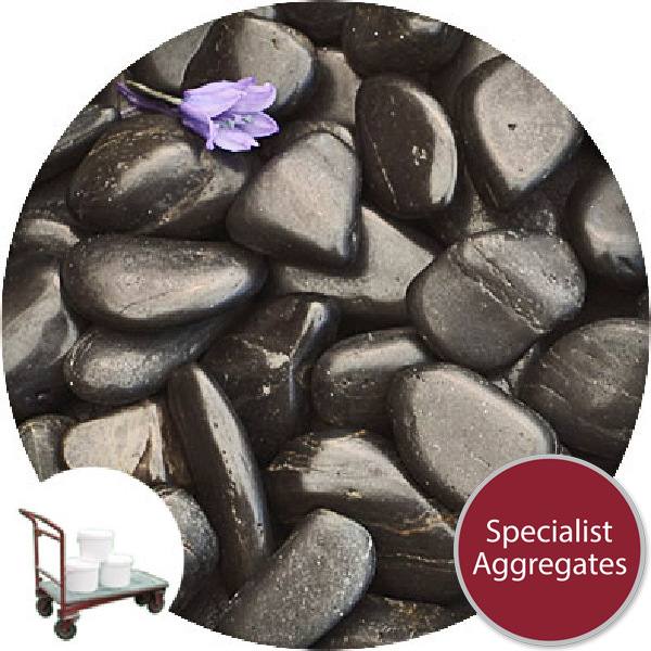Chinese Pebbles - Polished Black Granite - Small - Click & Collect